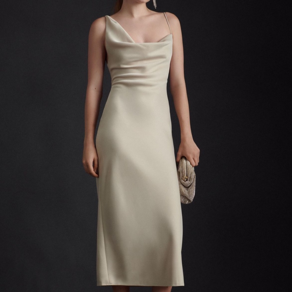 NWT BHLDN August Satin Charmeuse Midi Dress